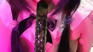 【69堂免费视频】双马尾呆萌小萝莉跳蛋玻璃棒双管齐下猛捅嫩穴