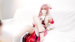 【69堂午夜视频】原神八重神子_超美cos非常用心_淫靡足交嫩穴泛汁拉丝_肛塞尾巴性爱_粉嫩白虎超顶